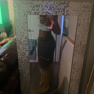 Fashion Nova Denim and Tan Pants